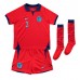 Camiseta Inglaterra Luke Shaw #3 Segunda Equipación Replica Mundial 2022 para niños mangas cortas (+ Pantalones cortos)